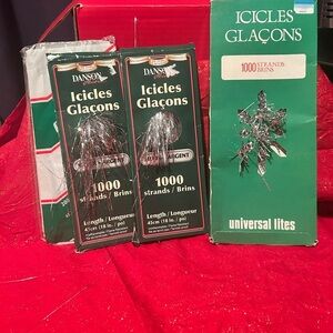4 boxes of vintage icicles to decorate your Christmas tree- preloved